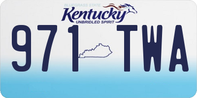 KY license plate 971TWA