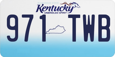 KY license plate 971TWB