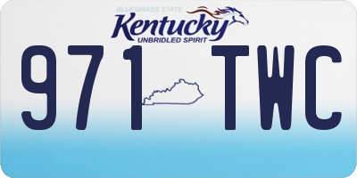 KY license plate 971TWC