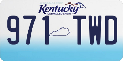 KY license plate 971TWD