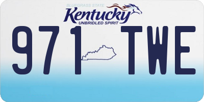 KY license plate 971TWE