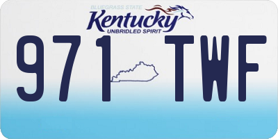 KY license plate 971TWF