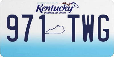 KY license plate 971TWG