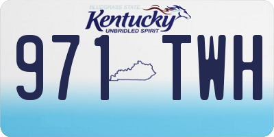 KY license plate 971TWH