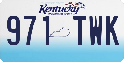 KY license plate 971TWK