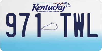 KY license plate 971TWL