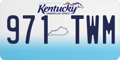 KY license plate 971TWM