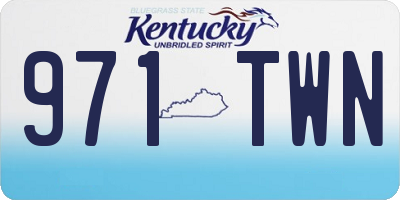 KY license plate 971TWN