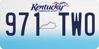 KY license plate 971TWO