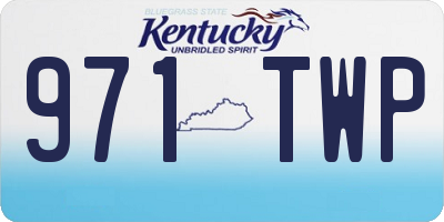 KY license plate 971TWP