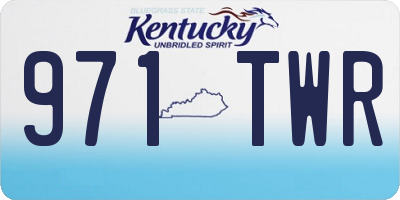 KY license plate 971TWR