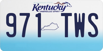 KY license plate 971TWS
