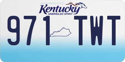 KY license plate 971TWT