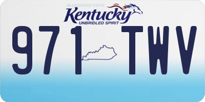 KY license plate 971TWV