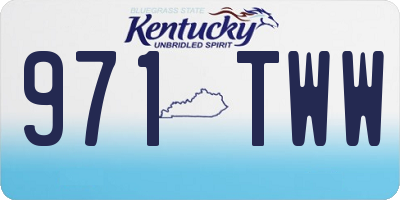 KY license plate 971TWW
