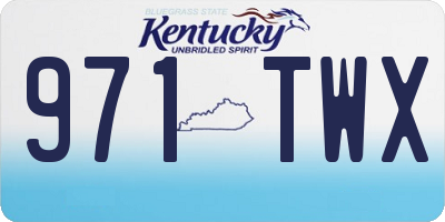 KY license plate 971TWX