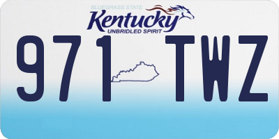 KY license plate 971TWZ