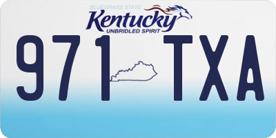 KY license plate 971TXA