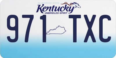 KY license plate 971TXC