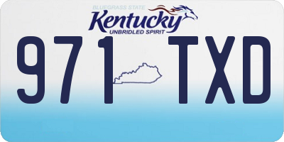 KY license plate 971TXD