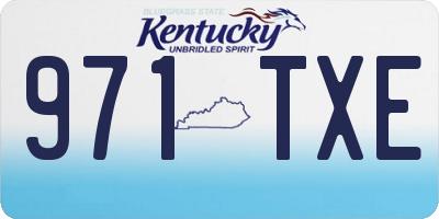 KY license plate 971TXE