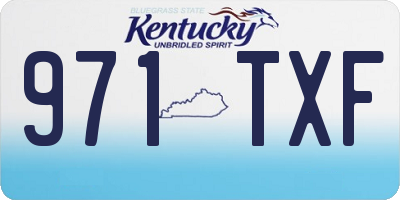 KY license plate 971TXF