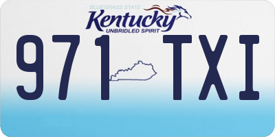 KY license plate 971TXI