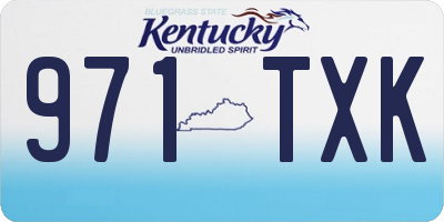 KY license plate 971TXK