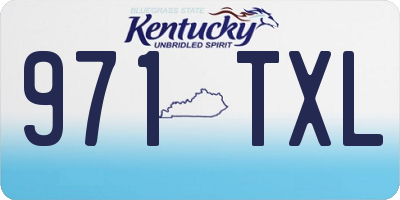 KY license plate 971TXL