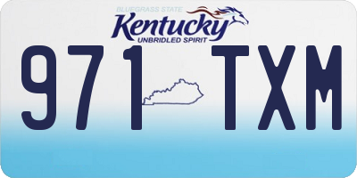 KY license plate 971TXM