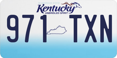 KY license plate 971TXN