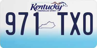 KY license plate 971TXO