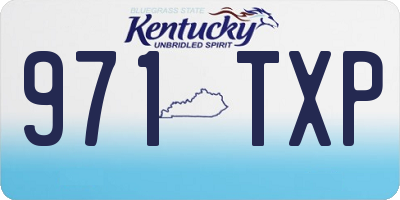 KY license plate 971TXP