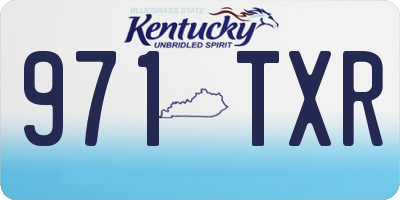KY license plate 971TXR