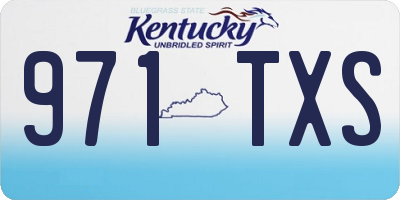 KY license plate 971TXS