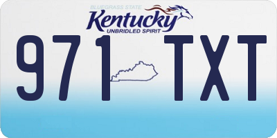 KY license plate 971TXT