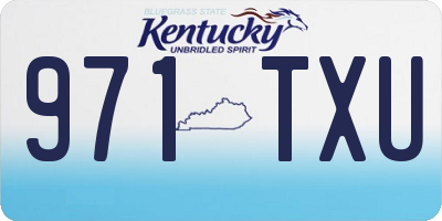 KY license plate 971TXU