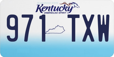 KY license plate 971TXW