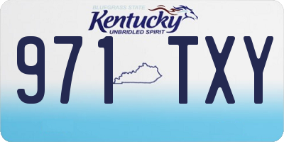 KY license plate 971TXY