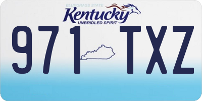 KY license plate 971TXZ