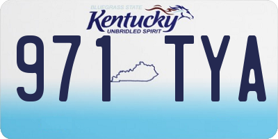 KY license plate 971TYA