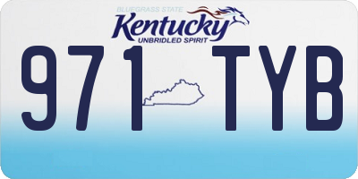 KY license plate 971TYB