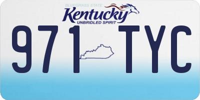 KY license plate 971TYC