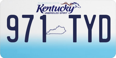 KY license plate 971TYD