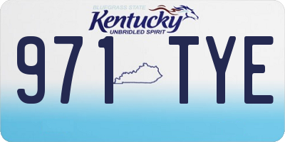 KY license plate 971TYE