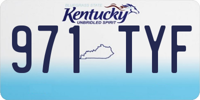 KY license plate 971TYF