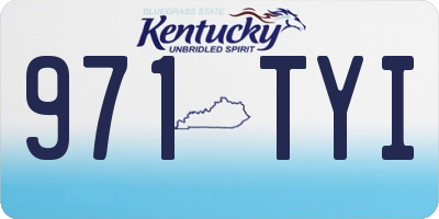 KY license plate 971TYI