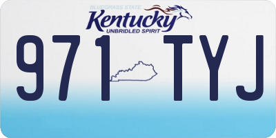 KY license plate 971TYJ