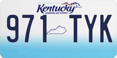 KY license plate 971TYK