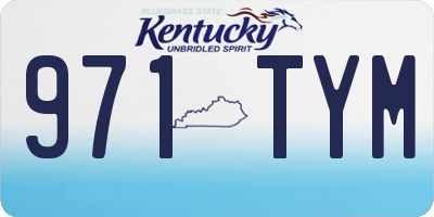 KY license plate 971TYM